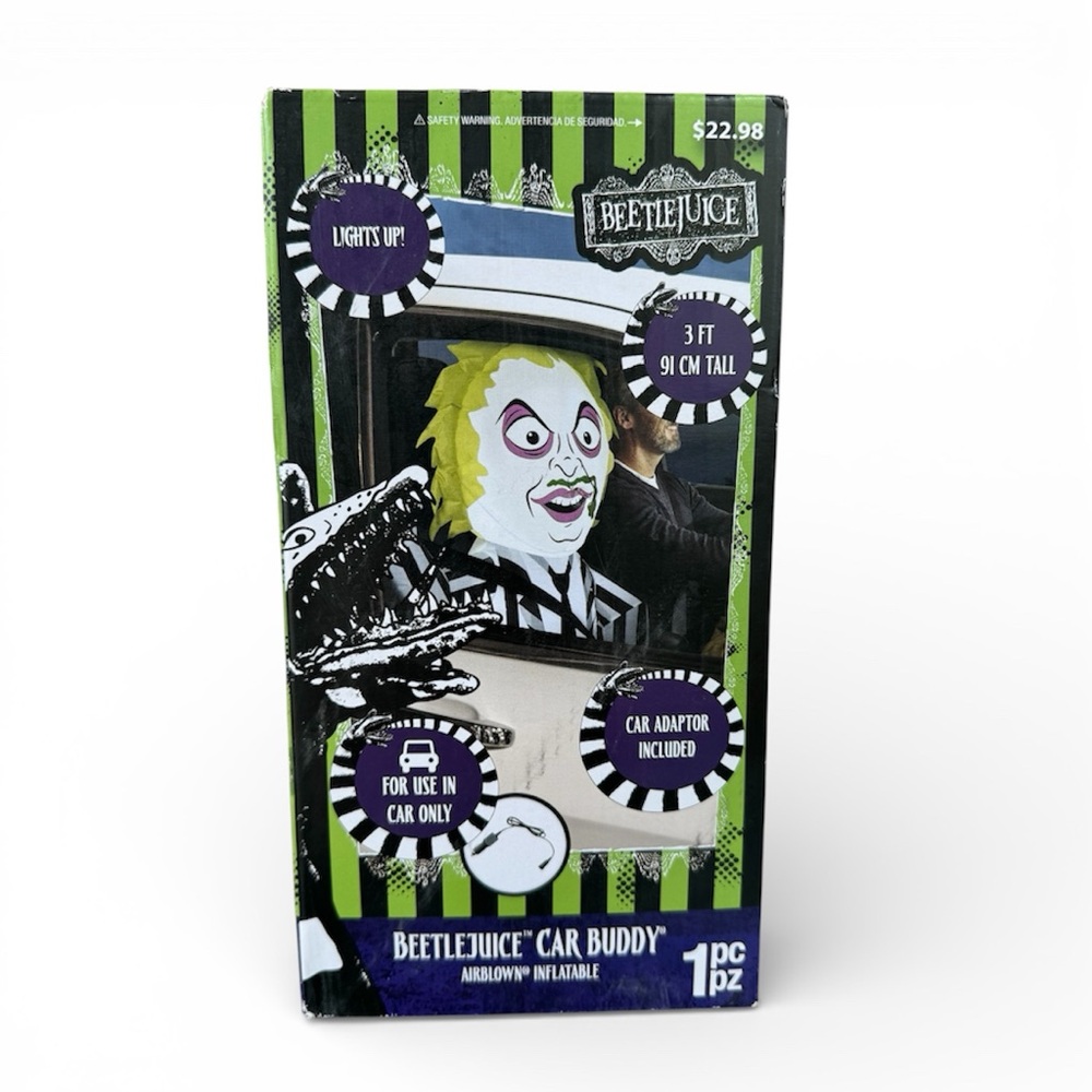 Gemmy Beetlejuice Airblown Inflatable Light Up Car Buddy